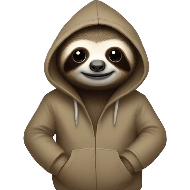 Sloth with hoodie emoji