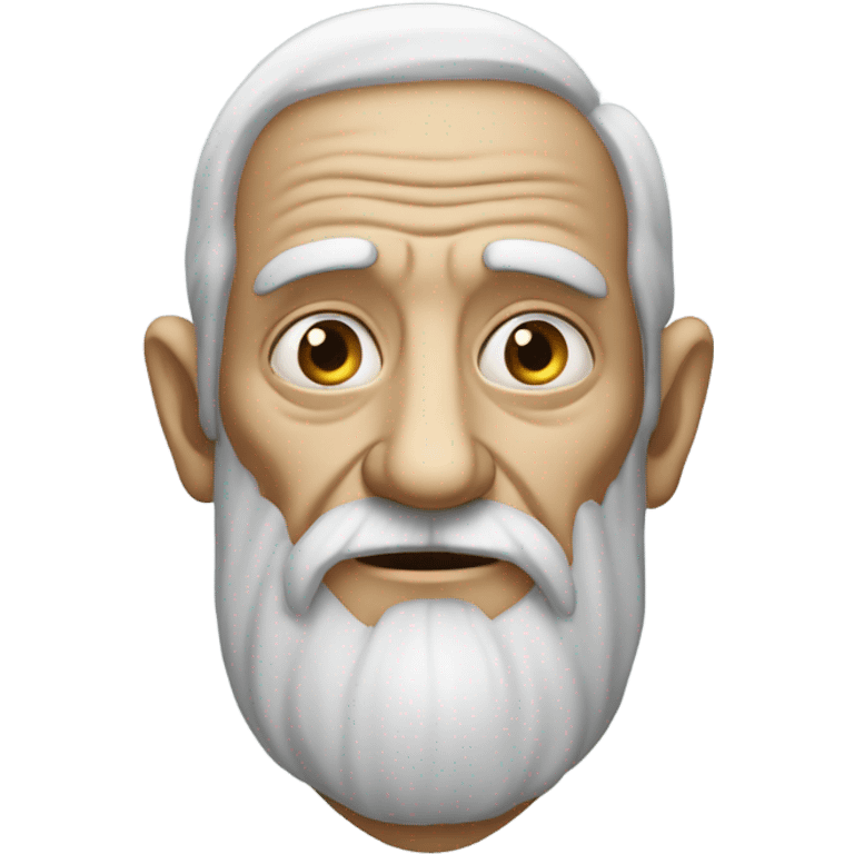 old man with beard portrait alien emoji