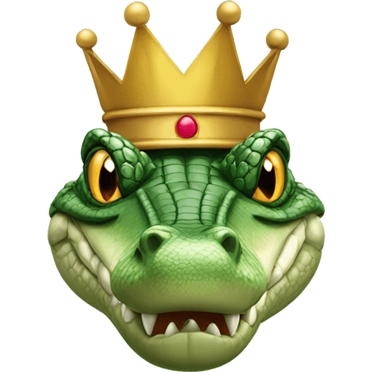 Crocodile head with a crown emoji