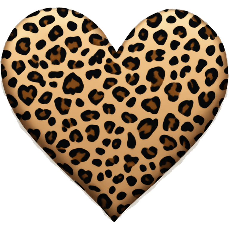 Leopard print heart  emoji