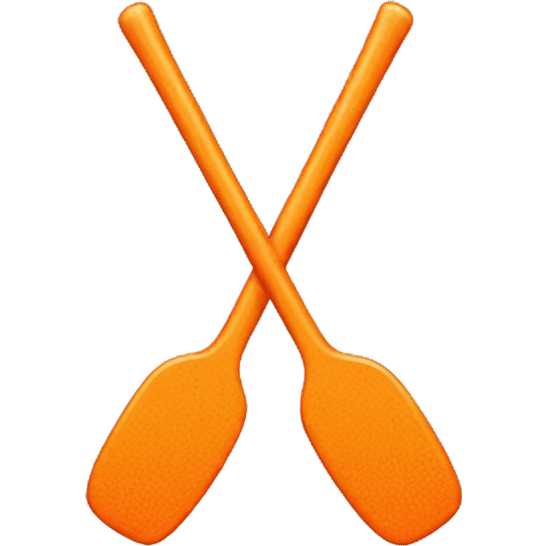 Two crossed orange paddles on water emoji