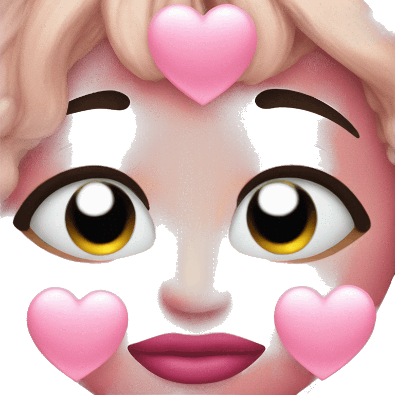 blushing kiss face with pink heart  emoji