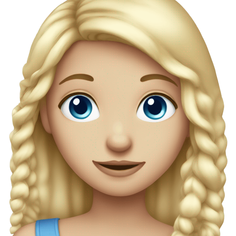 blue-eyed fair-haired girl emoji