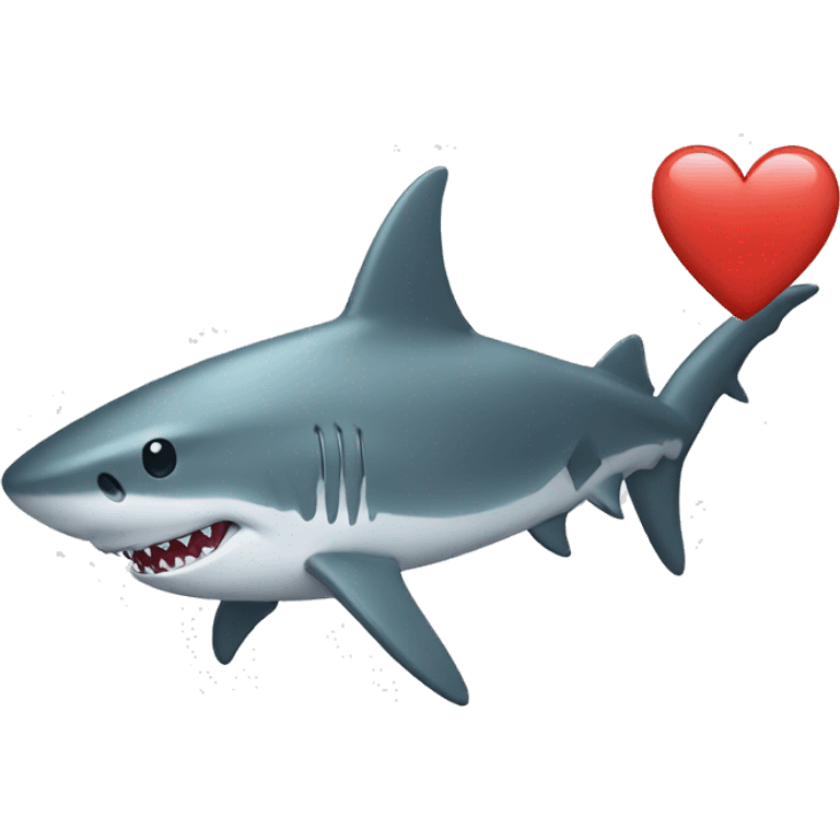 Shark with hearth emoji