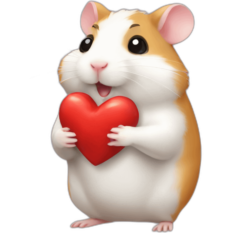 hamster with heart emoji