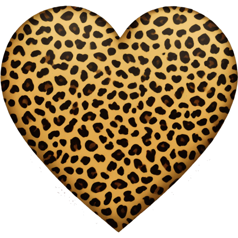 leopard print heart emoji