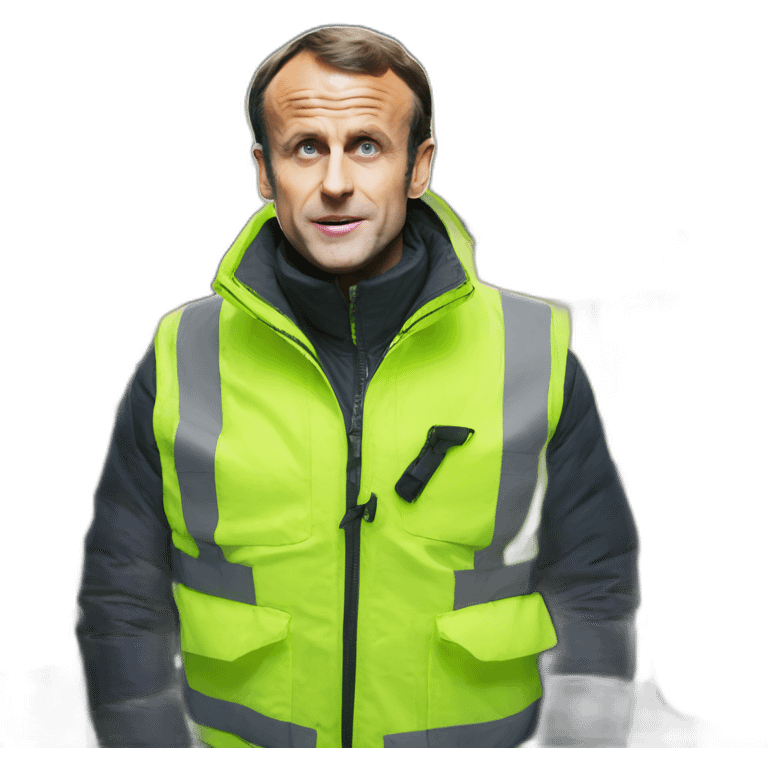 Emmanuel macron supportant les gilets jaunes emoji