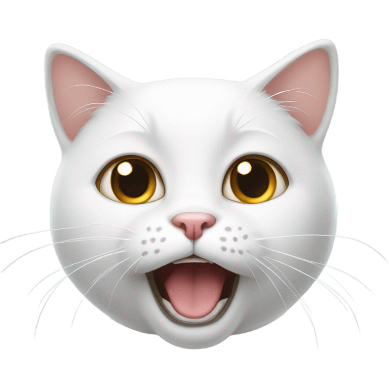 white surprised cat emoji