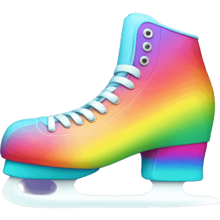 Rainbow ice skate  emoji