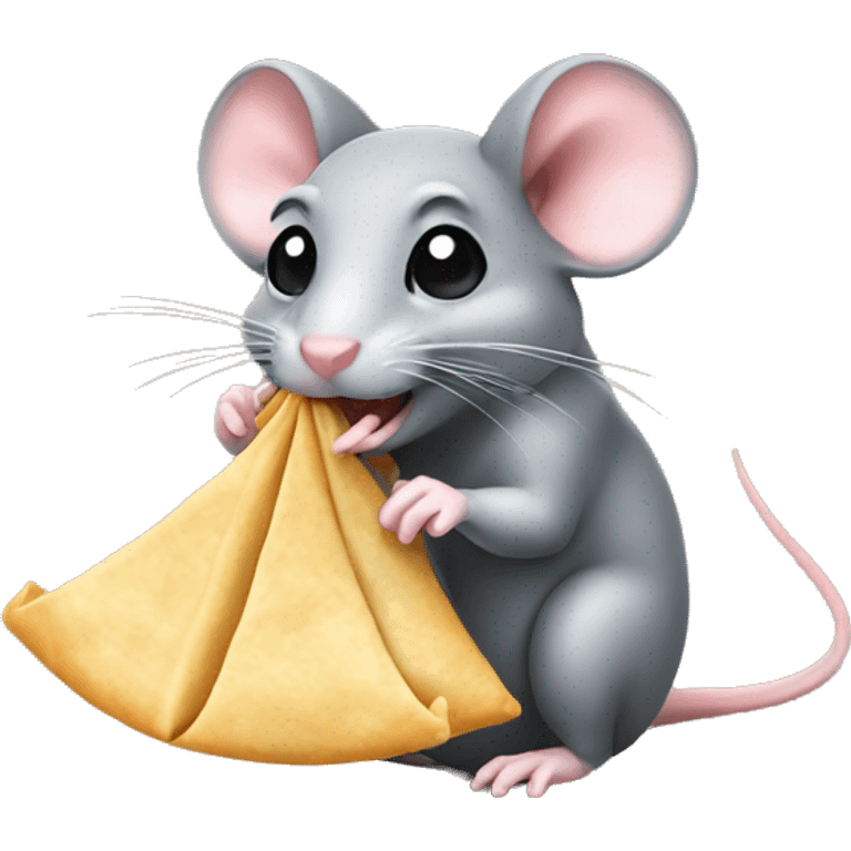 rat eating wonton emoji