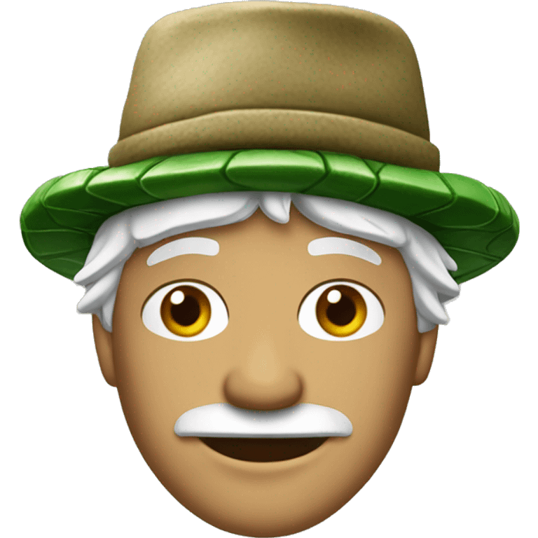 withe man with a crocodile head cap emoji