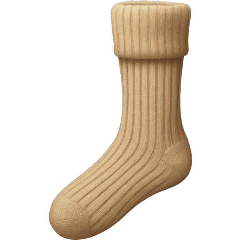 Beige ribbed socks emoji