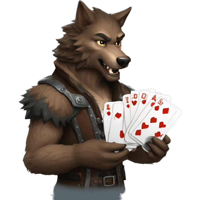 werewolf playing cards are closed emoji