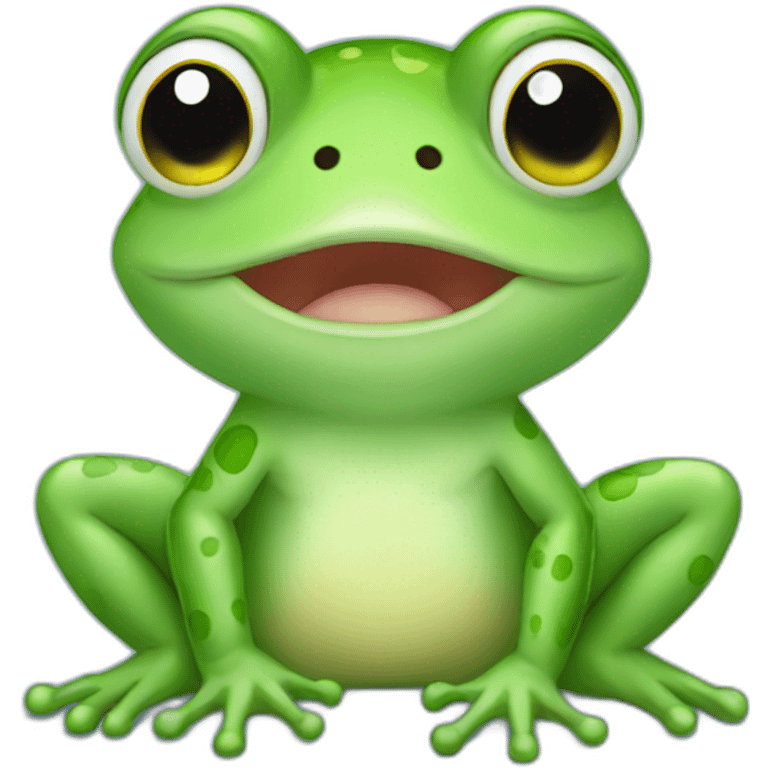 Newborn posing frog emoji