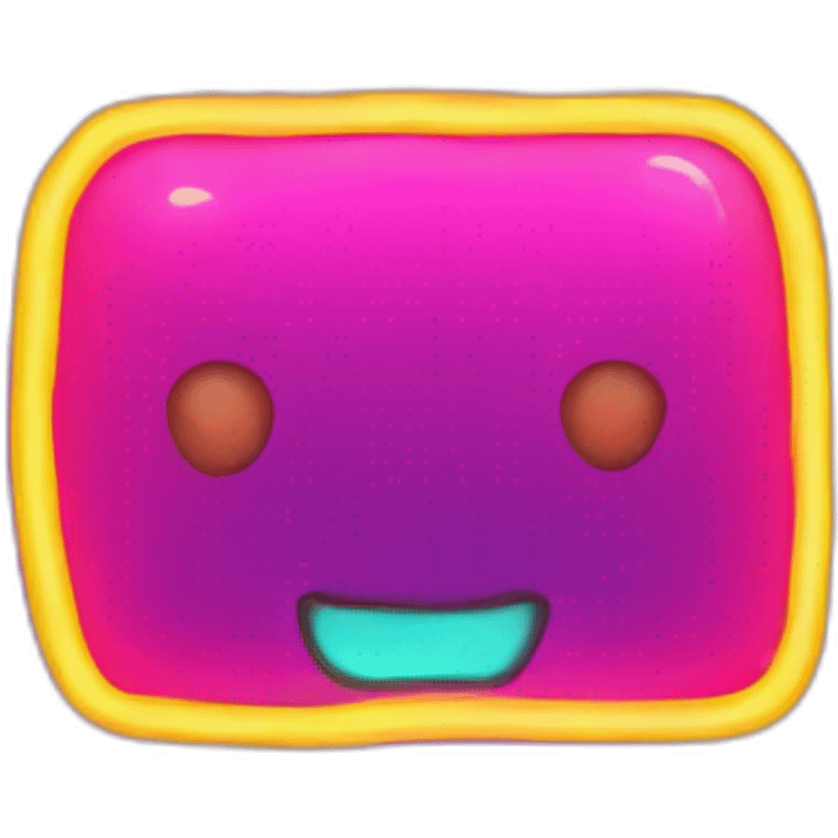 Juicy booty neon sign style emoji