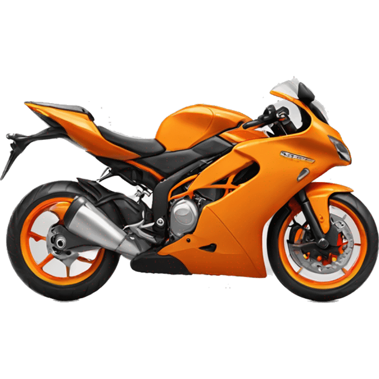 Orange modern supersport motorcycle emoji