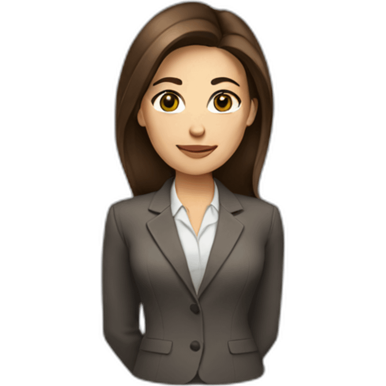 business woman with brown hair emoji