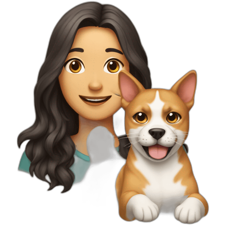 Perro con gato emoji