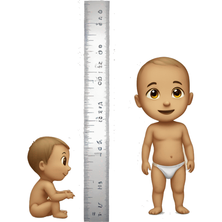 a baby measuring height
 emoji