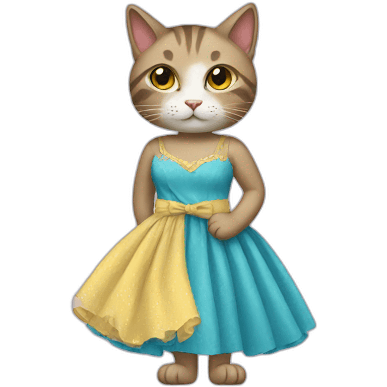 Cat with a dress emoji