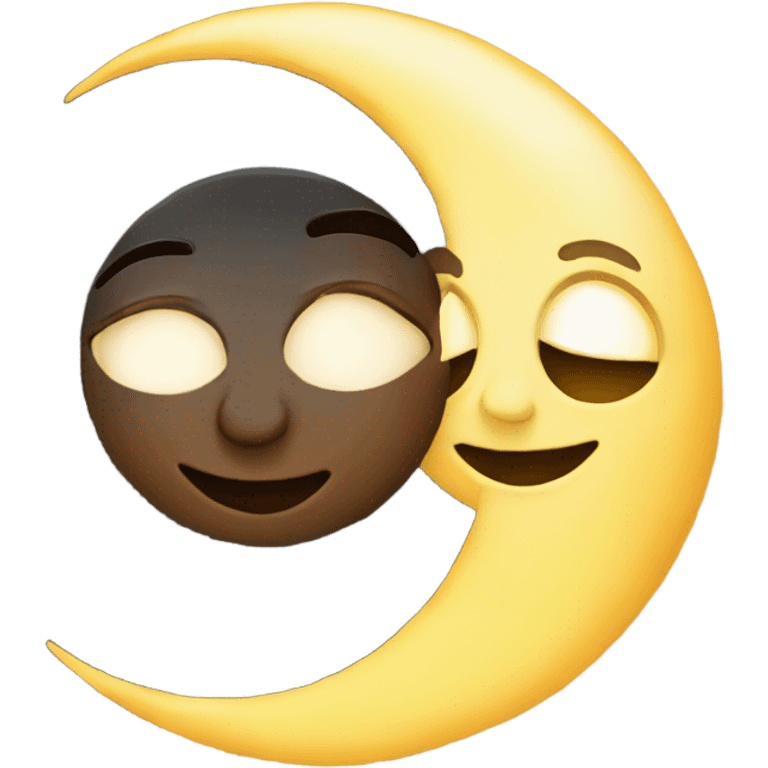 Sun and in moon in love emoji