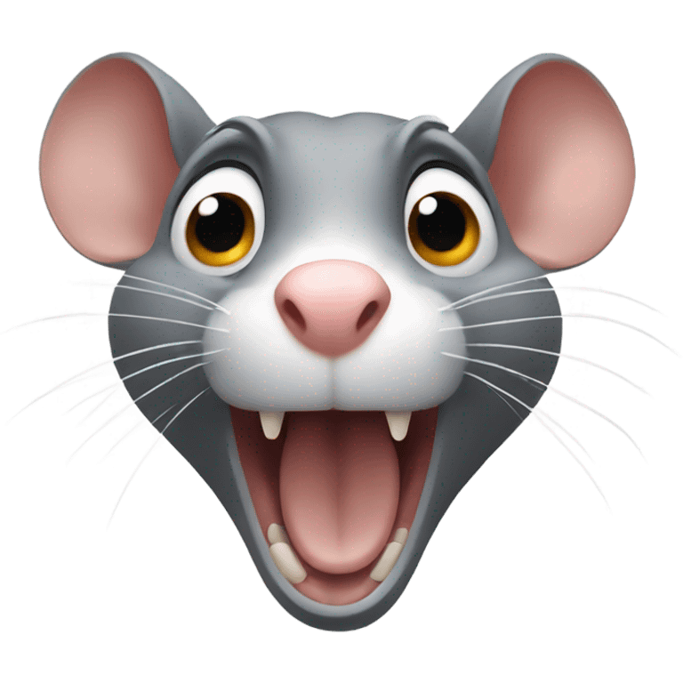 a shocked rat puts its hand emoji