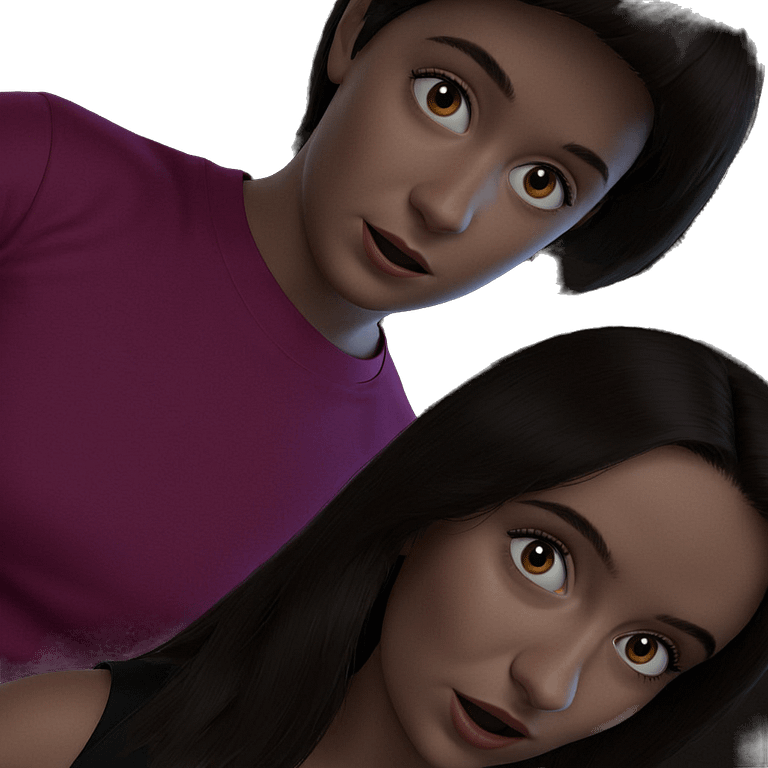 girl and boy portrait emoji