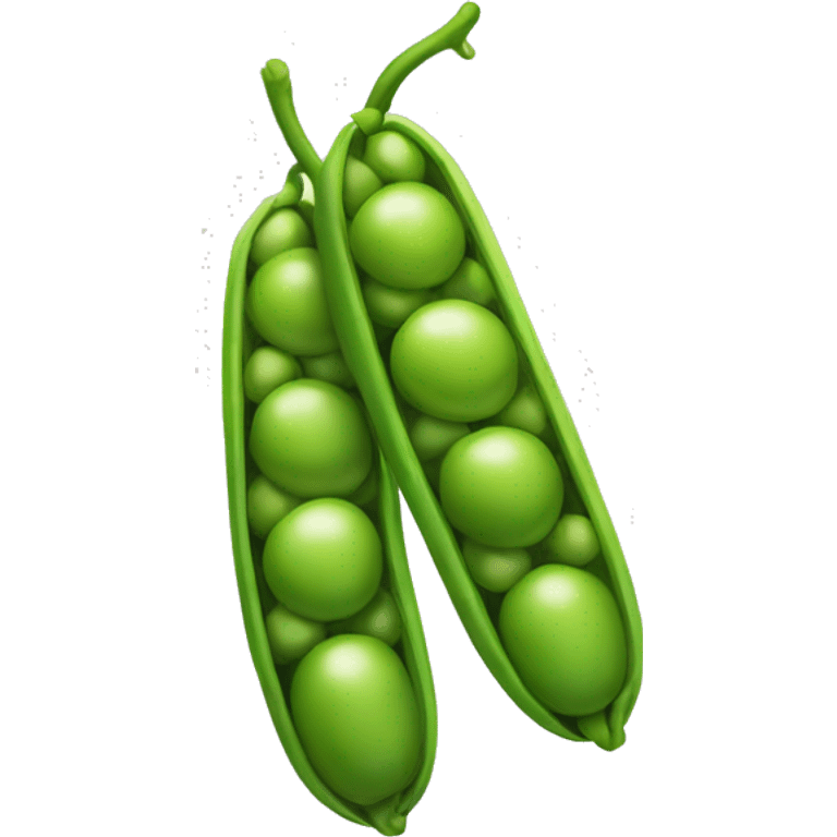 two green soybeans without pod  emoji