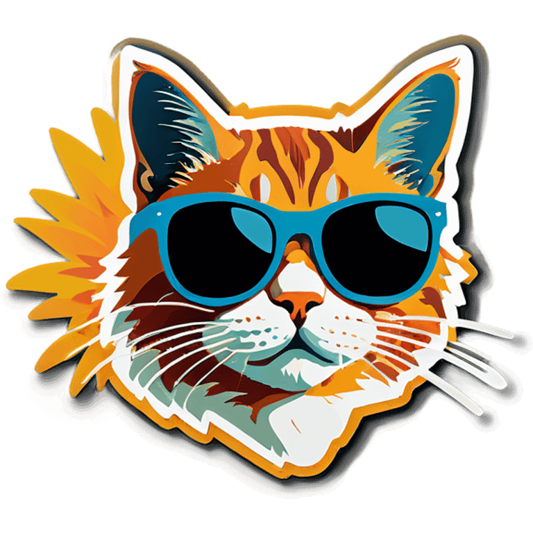 Cat with sunglasses emoji