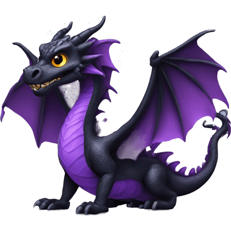 Black and purple dragon emoji