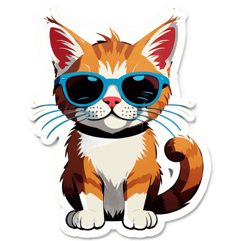 Cat with sunglasses emoji