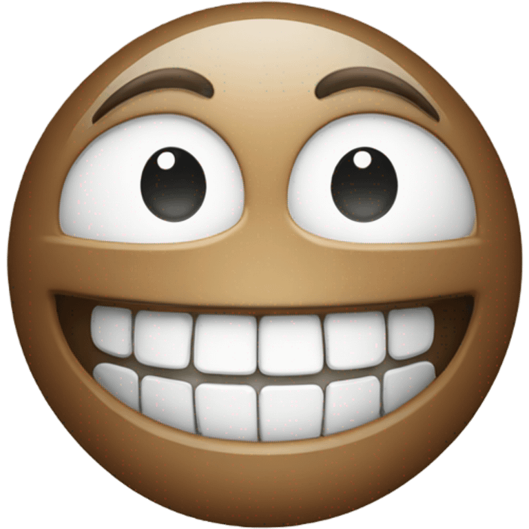 This emoji 😀 but with braces emoji