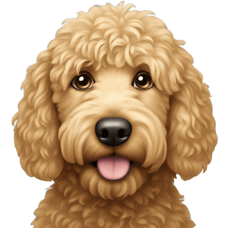 Show me a golden doodle with one eye  emoji