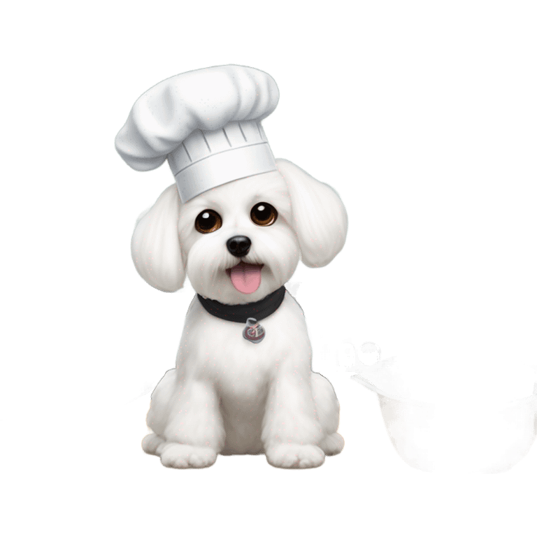 Bichon maltese cooking emoji