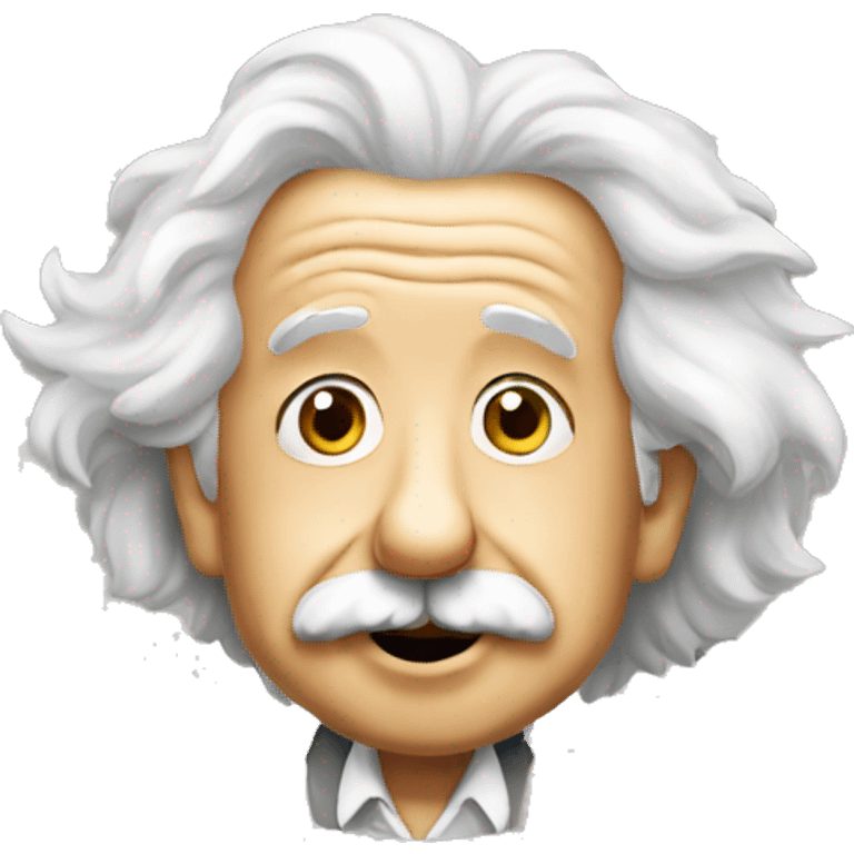 Albert Einstein con un emojis de risa emoji