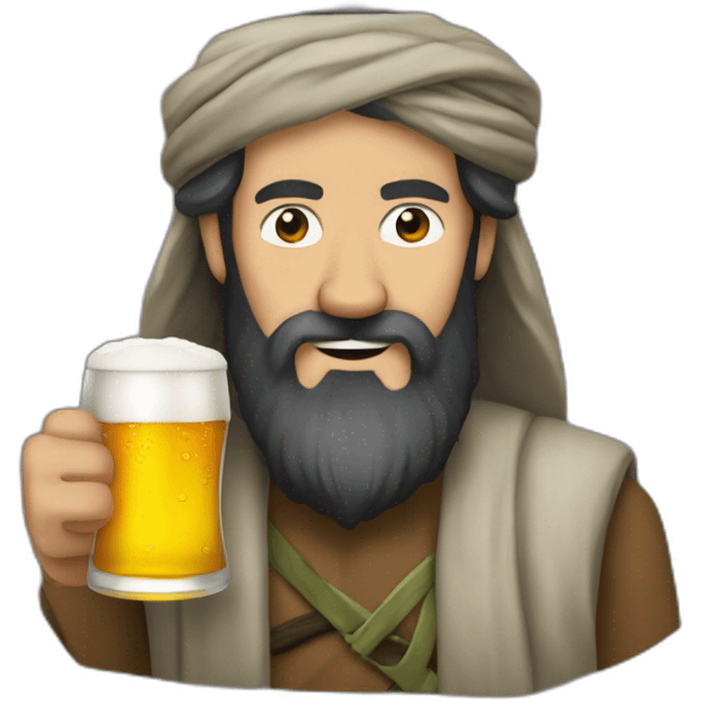 Ben-Laden-drink-a-beer emoji