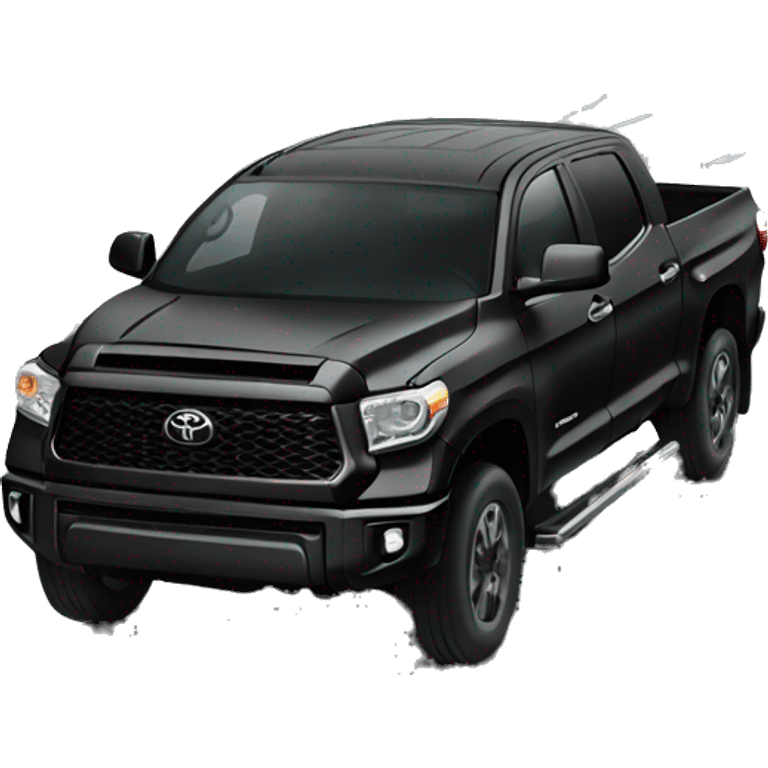 Black toyota tundra racing on highway emoji