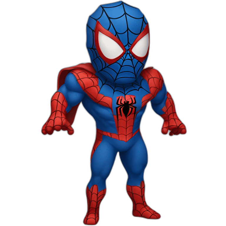 Spiderman in supermans clothes emoji