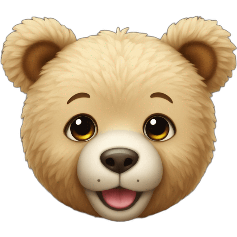 teddy bear with buttefly emoji