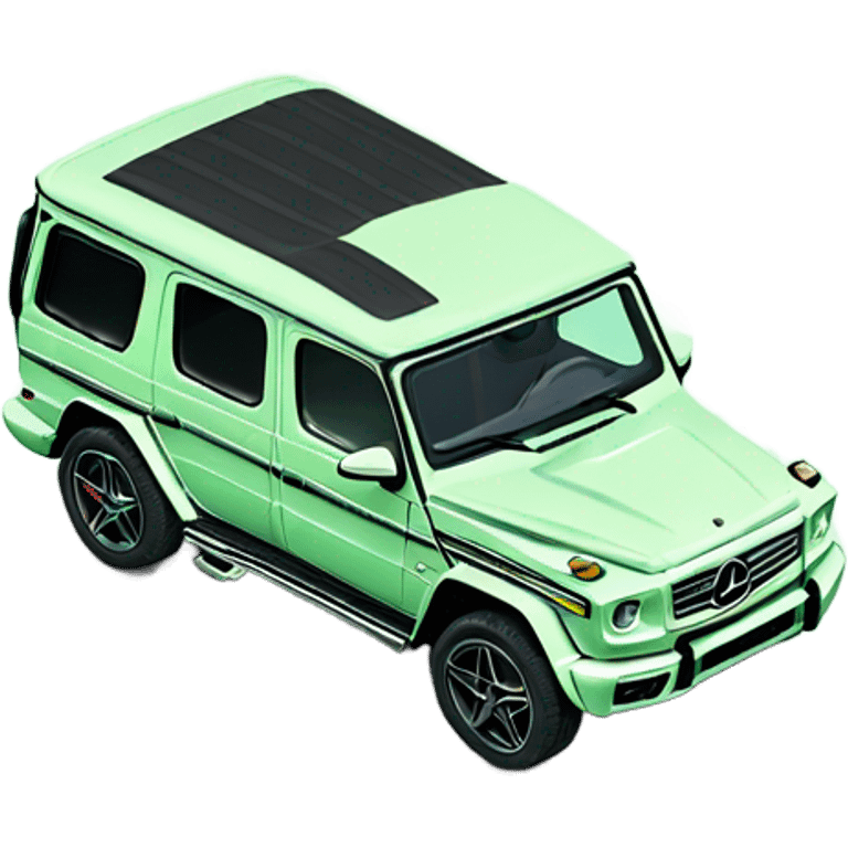 Pastel green Mercedes-Benz G wagon  emoji