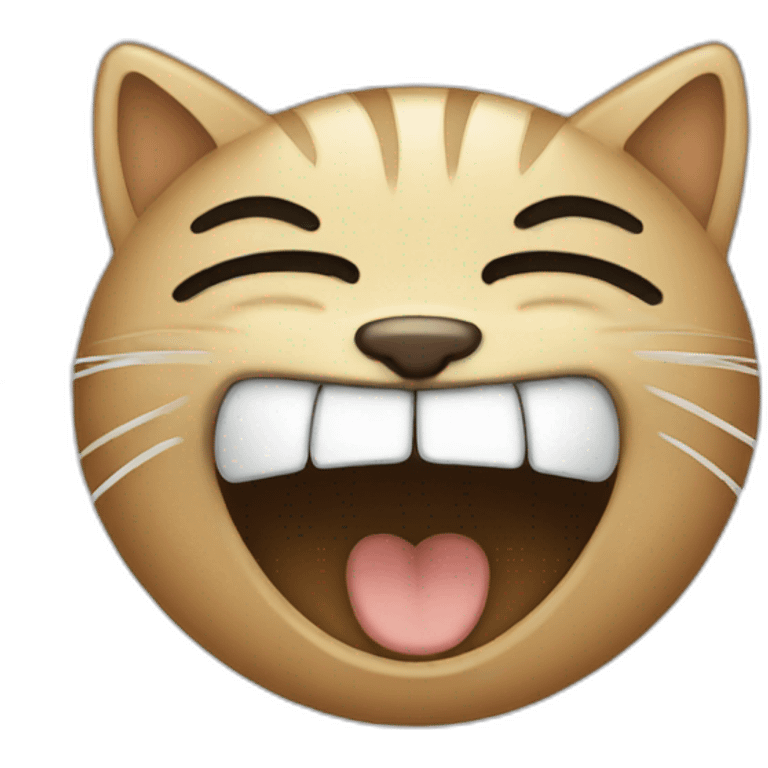 Crying man laughing cat emoji