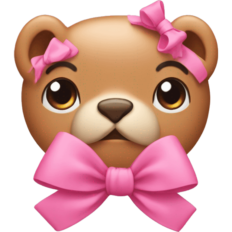 Cute pink bow  emoji