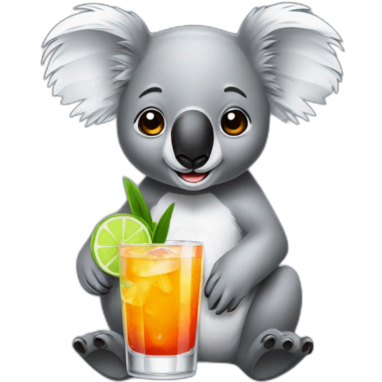 koala with cocktail emoji