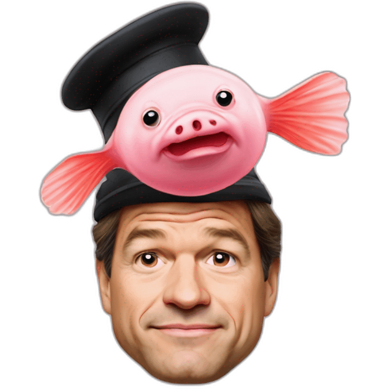 mark rutte with blobfish head as his hat emoji