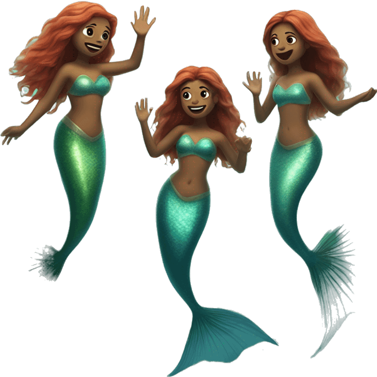 merpeople: Underwater-dwelling beings with the upper body of a human and the lower body of a fish, known for their beautiful singing voices and protective nature. emoji