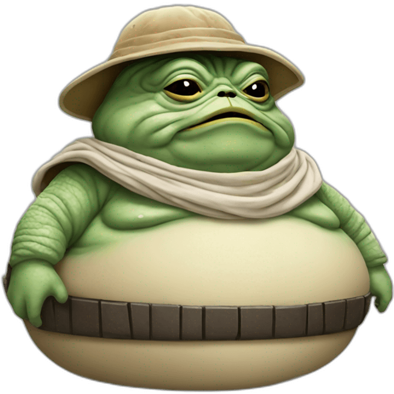 Jabba the hutt with Stormtroopers hat emoji