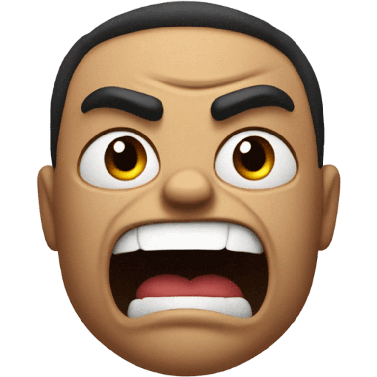 Angry face with hands up about to fight emoji