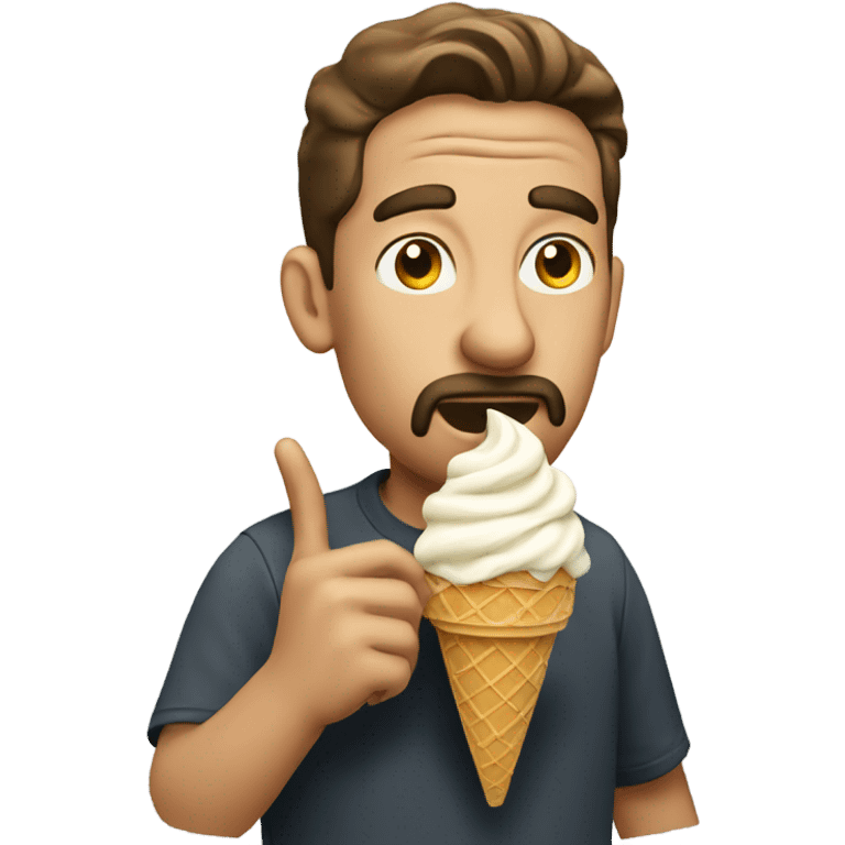 man eating ice cream emoji