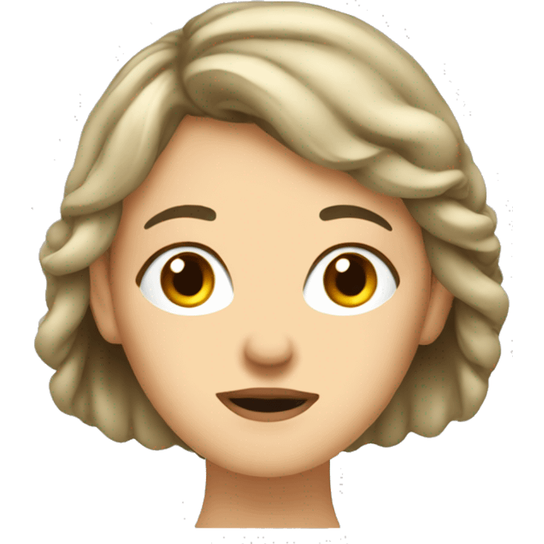 thinking european caucasian women emoji