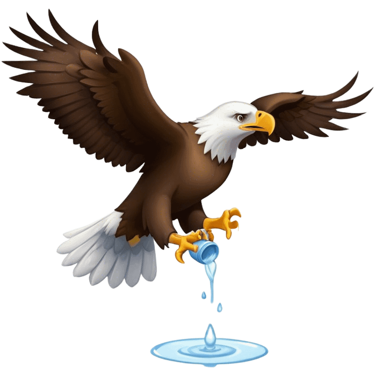 eagle drinking water emoji